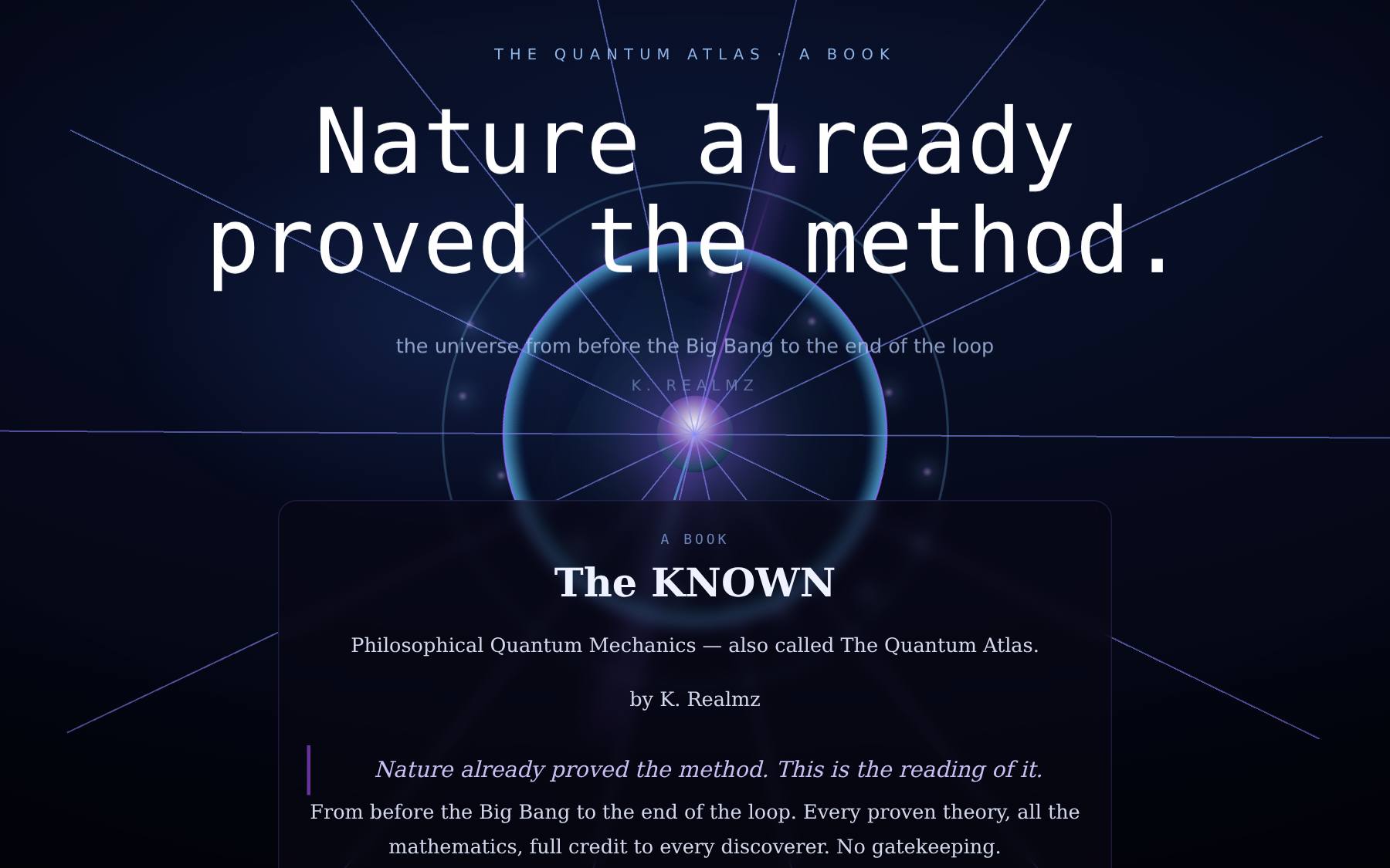 The Known Universe
